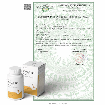 Thực phẩm BVSK OPFE CordySIN extra capsules (60 viên) Hungary (Đông trùng Hạ thảo Tây Tạng) Made in EU, 100% Thảo dược tự nhiên