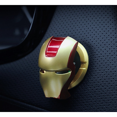 Miếng Dán Trang Trí NÚT KHỞI ĐỘNG XE ô tô - Tránh Vô Tình Chạm Nhầm | Hình IRON MAN Vui Nhộn