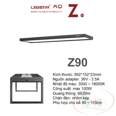 Đèn led LedStar AQ WRGB Z III series Z60, Z90, Z120 Z150 quang phổ thủy sinh cá tép
