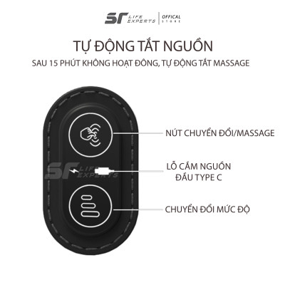 Gối Tựa Lưng Tích Hợp Massage, Đệm Lưng Chống Gù, Giảm Đau Cột Sống Dùng Cho Văn Phòng ô tô - Sairui