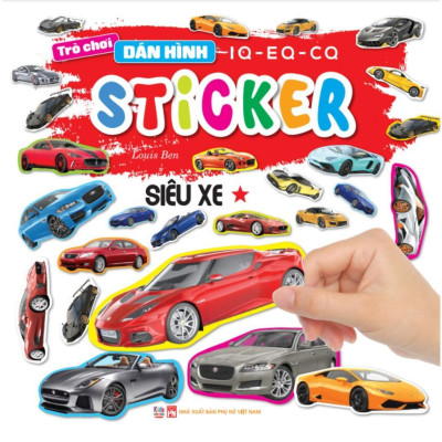 Sách - Trò Chơi Bóc Dán Hình Sticker - Siêu Xe - Combo 2 Tập - Rèn Luyện IQ EQ CQ - Việt Thư