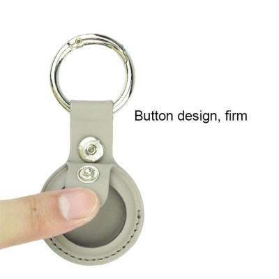 CINCATDY Bao Case Vỏ Bảo Vệ PU Trong Suốt Keychain cho Apple AirTag - Hàng Nhập Khẩu