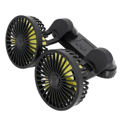 Quạt mini để trên xe oto, xe hơi, bàn làm việc, cổng USB tiện lợi, Mẫu quạt đôi