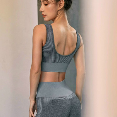 Áo Bra Quần Dài Dệt Kim Dày Nâng Cơ Tập Yoga Gym