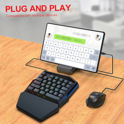 Bàn phím Màng một tay HXSJ 35 phím với đèn nền tiện dụng và Chống bóng