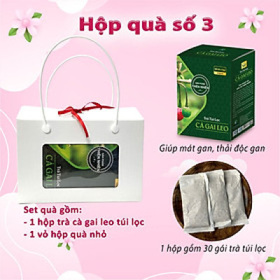 Set quà sức khỏe biếu tặng 8/3 20/10 20/11 14/2 ngày lễ tết Siêu thị thiên nhiên, hộp trà gạo lứt, cà gai leo túi lọc