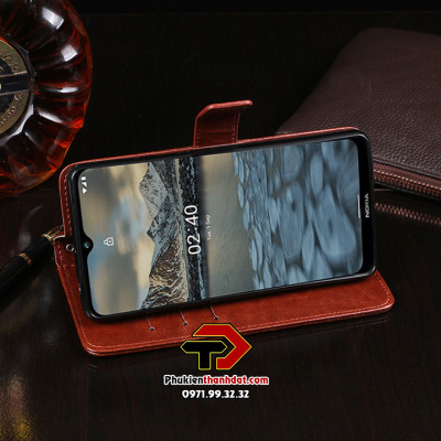Bao da dạng ví dành cho Nokia 8.3, Nokia 2.4 hiệu Idewei có quai gài và dây đeo - Hàng nhập khẩu