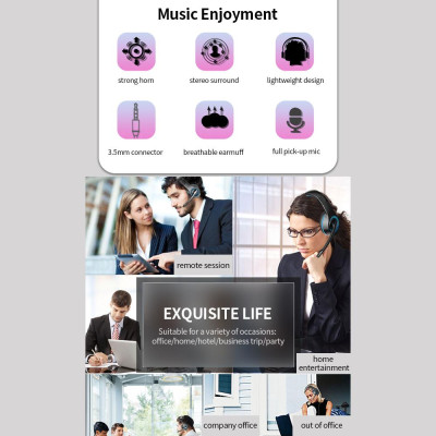 Tai nghe chơi game eFound E-622.Đèn LED, micrô có thể điều chỉnh 