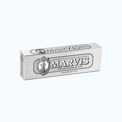 Kem Đánh Răng Marvis Smokers Whitening Mint Vị Bạc Hà hỗ trợ khử ố vàng răng (85ml)