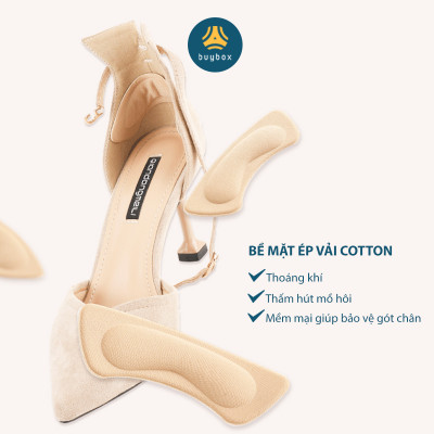 Bộ 2 cặp lót giày 4D bảo vệ gót chân và chống tuột gót giày (loại vuông) - buybox - BBPK53