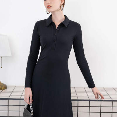 Đầm thun xòe tay dài