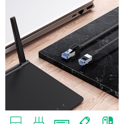 Cáp mạng Cat8 đúc sẵn bọc dù dài 20M Ugreen 30800 hàng chính hãng