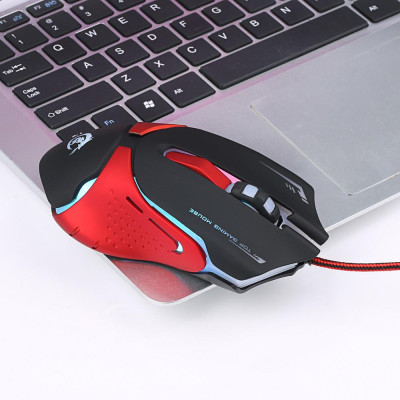 Chuột công thái học chơi game có thể điều chỉnh 3200 DPI,có dây USB