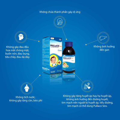 TPBVSK PULLACO SIRO – Hỗ trợ giảm ho, giảm đờm, giảm đau rát họng do viêm họng, viêm phế quản