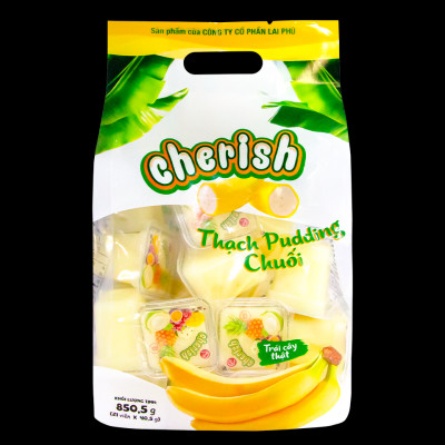 Thạch Pudding Cherish Vị Chuối 850,5G