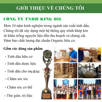 Tinh dầu Bưởi Da Xanh 50ml nguyên chất từ vỏ bưởi thiên nhiên, xông phòng, khử mùi, thơm phòng, đuổi muỗi - KingOil