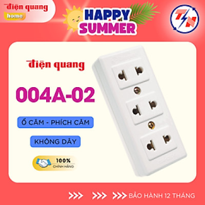 Ổ cắm Điện Quang ĐQ 004A-02 ( 3 lỗ không dây )
