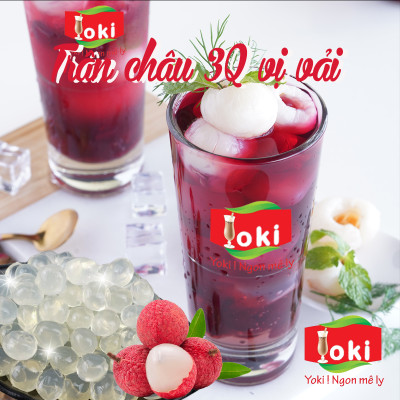 Combo Trân châu 3Q hương khoai môn Yoki và Trân châu 3Q hương vải Yoki