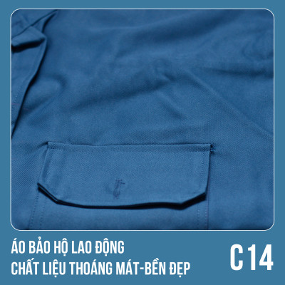 Áo bảo hộ lao động, chất liệu thoáng mát, bền đẹp - Mã C14
