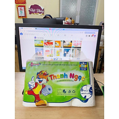 COMBO 2 bịch GVS 6 cuộn Thanh Ngọc 4 lớp cao cấp mềm mịn,dày hơn và tiết kiệm,sử dụng cho mọi gia đình