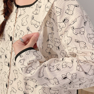 Bộ Đồ Bầu Và Sau Sinh Dài Tay Cao Cấp Azuno AZ205 Chất Liệu Cotton Co Giãn Mặc Hè Thu Mát