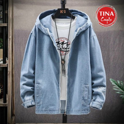 Áo khoác jean nam có nón Cao Cấp - Couple Tina