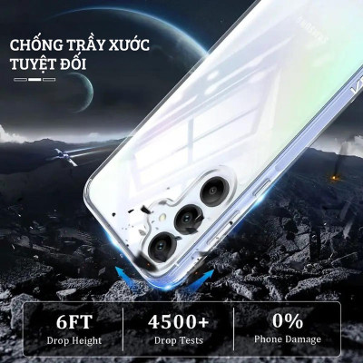 Ốp lưng dẻo silicon trong suốt mỏng 0.6mm cho Samsung Galaxy A55 A35 A25 A15 A05 A05s - Hàng nhập khẩu