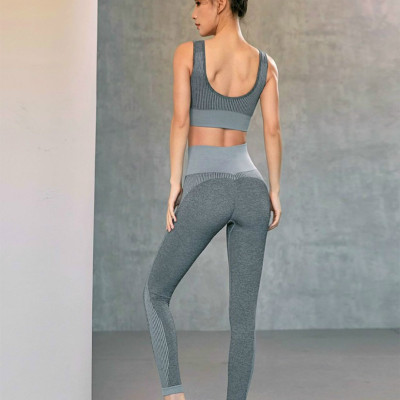 Áo Bra Quần Dài Dệt Kim Dày Nâng Cơ Tập Yoga Gym