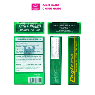 [Chính Hãng Singapore] Dầu Gió Xanh Con Ó Eagle Brand 24ml