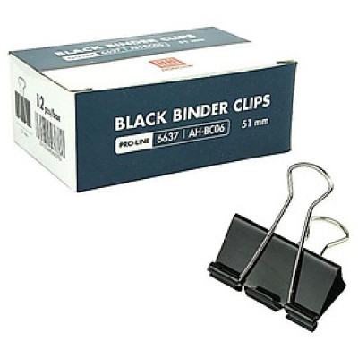 Hộp 12 Kẹp Bướm 51mm - Hồng Hà 6637