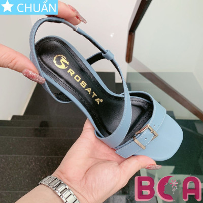 Sandal nữ hở mũi 7 phân RO658 ROSATA tại BCASHOP quai sau phối thun êm ái, thiết kế độc đáo và sang trọng, thời trang
