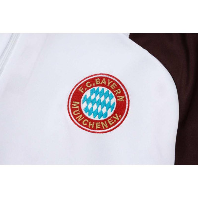 Bộ Quần Áo Thể Thao Nỉ Bayern Munich - Trắng Đỏ bản nhập Trung cao cấp