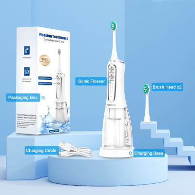 Máy tăm nước kết hợp bàn chải điện 2 in 1 H2Ofloss HF-S01 - Hàng chính hãng