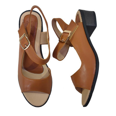 Giày Sandal Nữ Cao Gót HÀ NAM Da Bò Thật Thời Trang Cao Cấp 5cm DNU2135