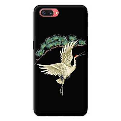 Ốp in cho OPPO A5 Hạc Trắng Nền Đen - Hàng chính hãng