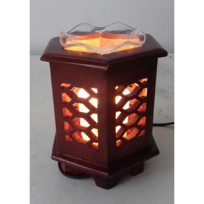 Đèn xông tinh dầu gỗ hương lục giác DLG-01