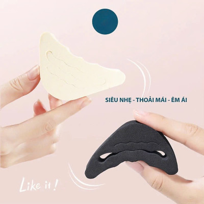 COMBO 2 CẶP Lót mũi giày cao gót cao su non đệm êm ngón chân MÀU ĐEN VÀ MÀU KEM