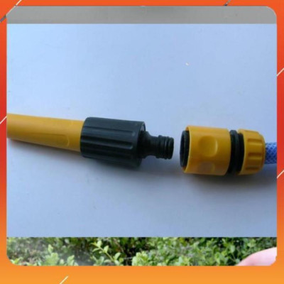 ️Evoucher Bộ dây vòi xịt nước rửa xe, tưới cây , tăng áp 3 lần, loại 7m, 10m 206622-5 cút sập,nối đen+  móc khoá