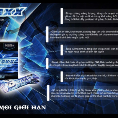 DMAXX thức uống bổ sung vitamin năng lượng có đường DAMODE 55 gói màu xanh mỗi gói 22gr