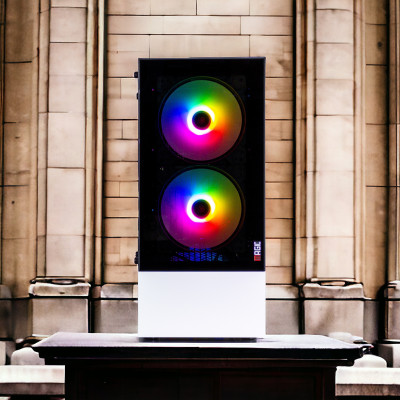 CASE MAGIC GM-04 BLACK AND WHITE GLASS 3 FAN (ATX) - Hàng chính hãng