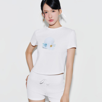 DOTTIE - Quần thun ôm - Trắng - Q0358