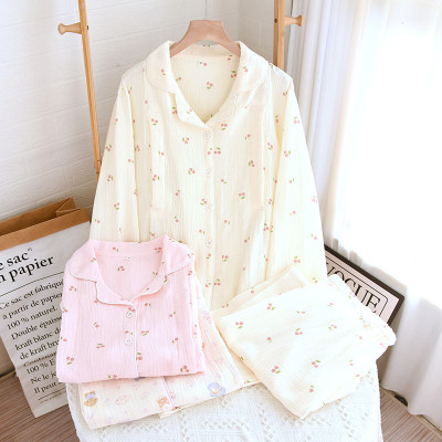 Bộ Đồ Bầu Và Sau Sinh Xô Muslin Cổ Tròn B254