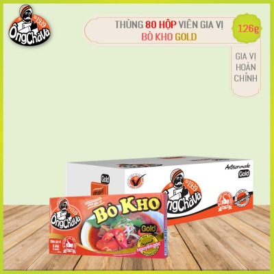 Thùng Viên Gia Vị Bò Kho Gold 126gram Ông Chà Và 80 Hộp Siêu Tiết Kiệm Dễ Dùng Và Tiện Lợi Thích Hợp Cho Quán Ăn