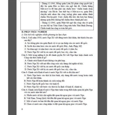 Đề kiểm tra đánh giá Lịch Sử 9 Theo chủ đề (Dùng chung các bộ SGK) (HA-MK)