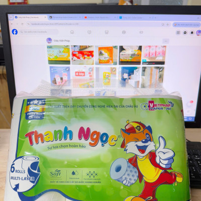 COMBO 2 bịch GVS 6 cuộn Thanh Ngọc 4 lớp cao cấp mềm mịn,dày hơn và tiết kiệm,sử dụng cho mọi gia đình
