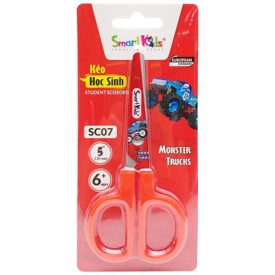 Kéo Học Sinh Monster Truck - Smart Kids SC07 - Màu Đỏ