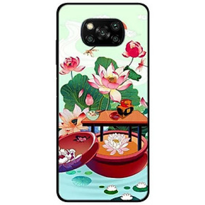Ốp lưng dành cho Xiaomi Poco X3 mẫu Bàn Sen