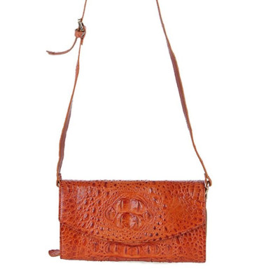 HC6228-29-30-31 - Túi xách nữ da cá sấu Huy Hoàng đeo chéo màu đen, nâu đỏ, vàng bò, nâu đất