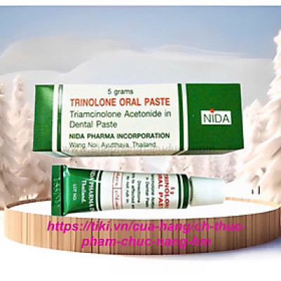 Cream bôi Trinolone Oral Paste, Thái Lan, dùng khi bị nhiệt miệng, giúp làm lành vết thương