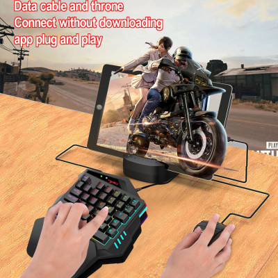 Bàn phím một tay HXSJ V500 Streaming Ribbon với USB Converter Giao diện Flow Color Light